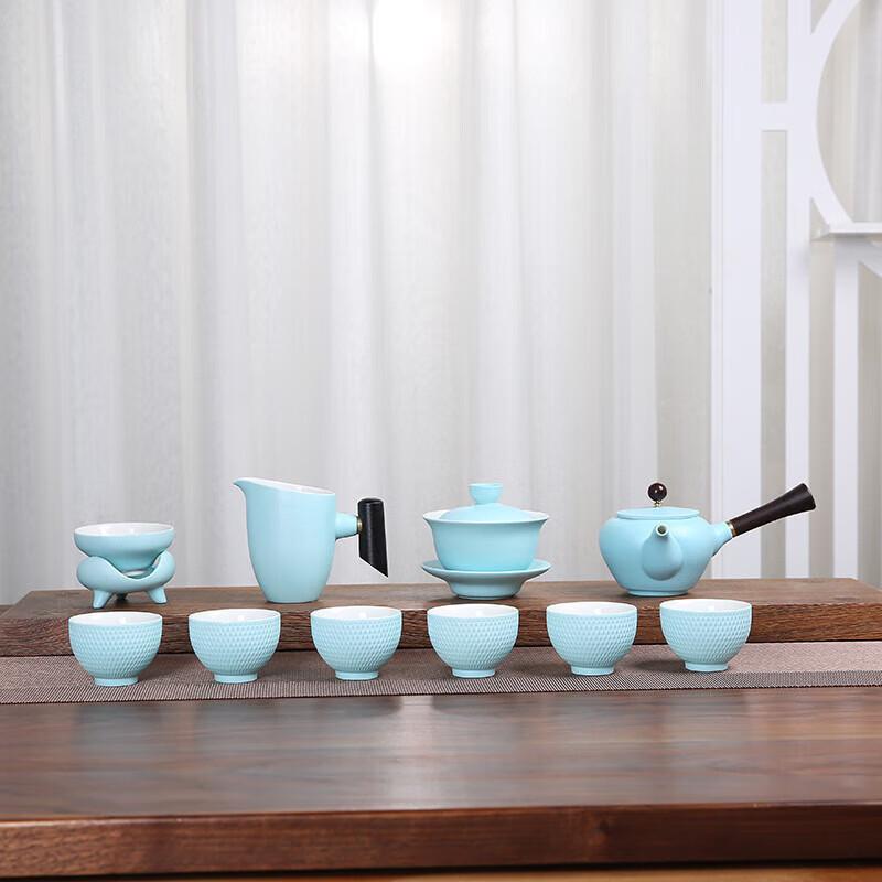 Stone Glaze Ceramic Tea Set (3D Pot)