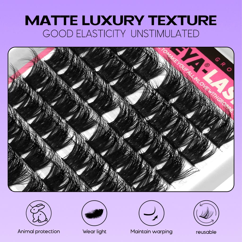 Xiaomi GROINNEYA Cluster Lashes Mixed Tray Faux Mink Lash Individual Eyelash Extension DIY Lashes Clusters Extensions at Home