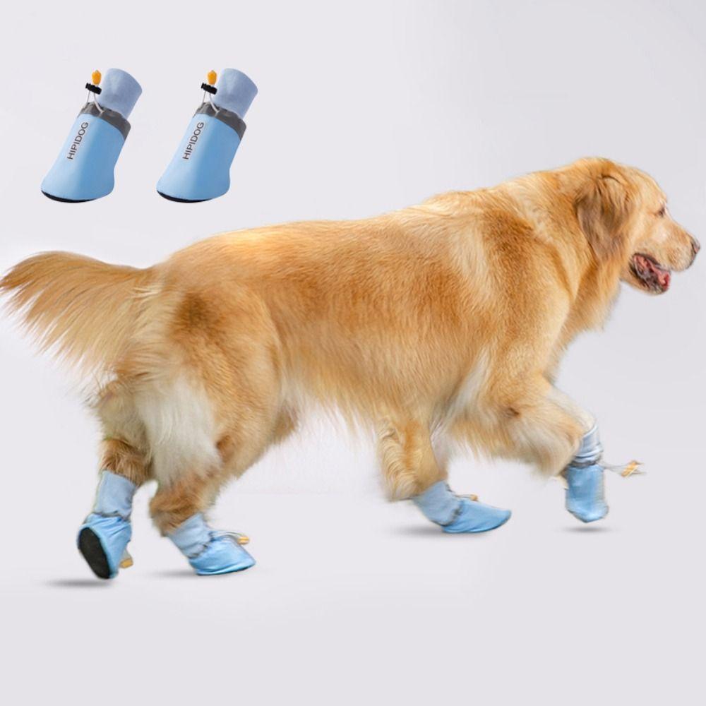 4 шт./компл. нескользящие чехлы для больших собак, мягкие, для обуви, нескользящие, для улицы/дома