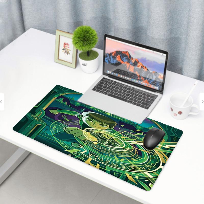 Ben 10 Cartoon Print Mouse Pad, Anti‑Slip Desktop keyboard Mat, for PC Laptop Gaming Working Daily Use, Cool Festival Surprise Gift