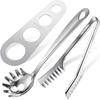 Yousheng Pasta Scoop Food Grade Heat-Resistant Stainless Steel Noodle Tongs Pasta Spoon Spaghetti Server Colander Kitchen Supplies