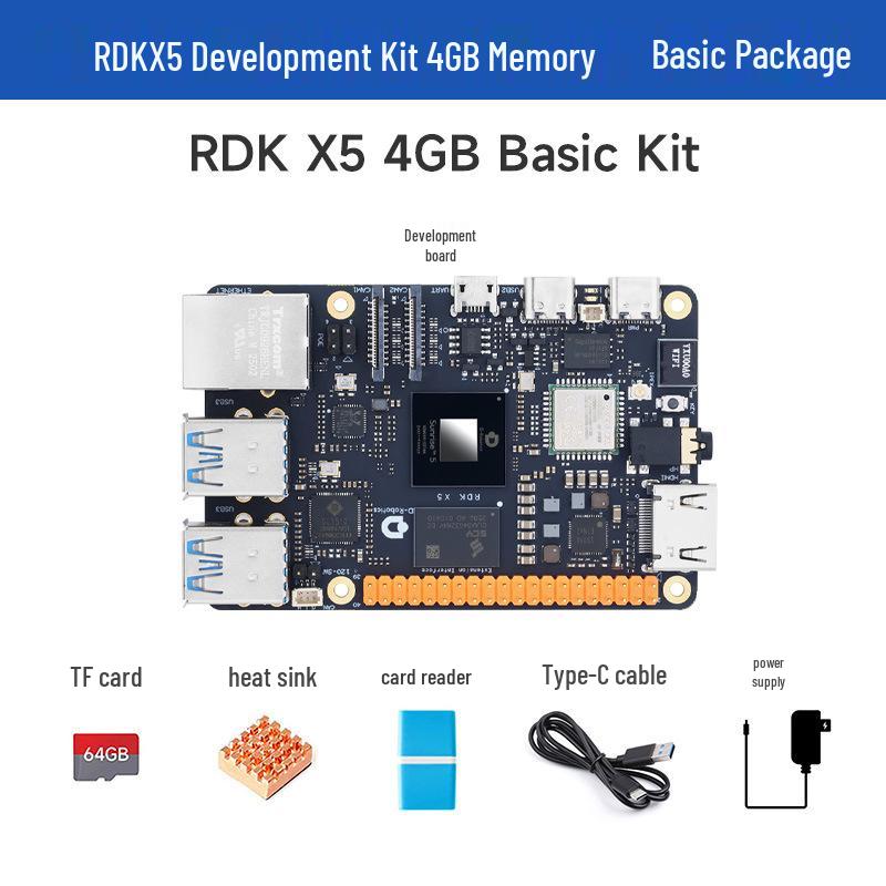 Пирог из сладкого картофеля RDK X5: Восьмиядерный комплект для разработки с опциональной ОЗУ 4/8 ГБ и вычислительной мощностью 10 TOPs.