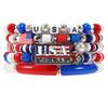 4th of July Bracelets USA Bead Bracelet American Flag Bracelets Patriotic Independence Day Bracelet