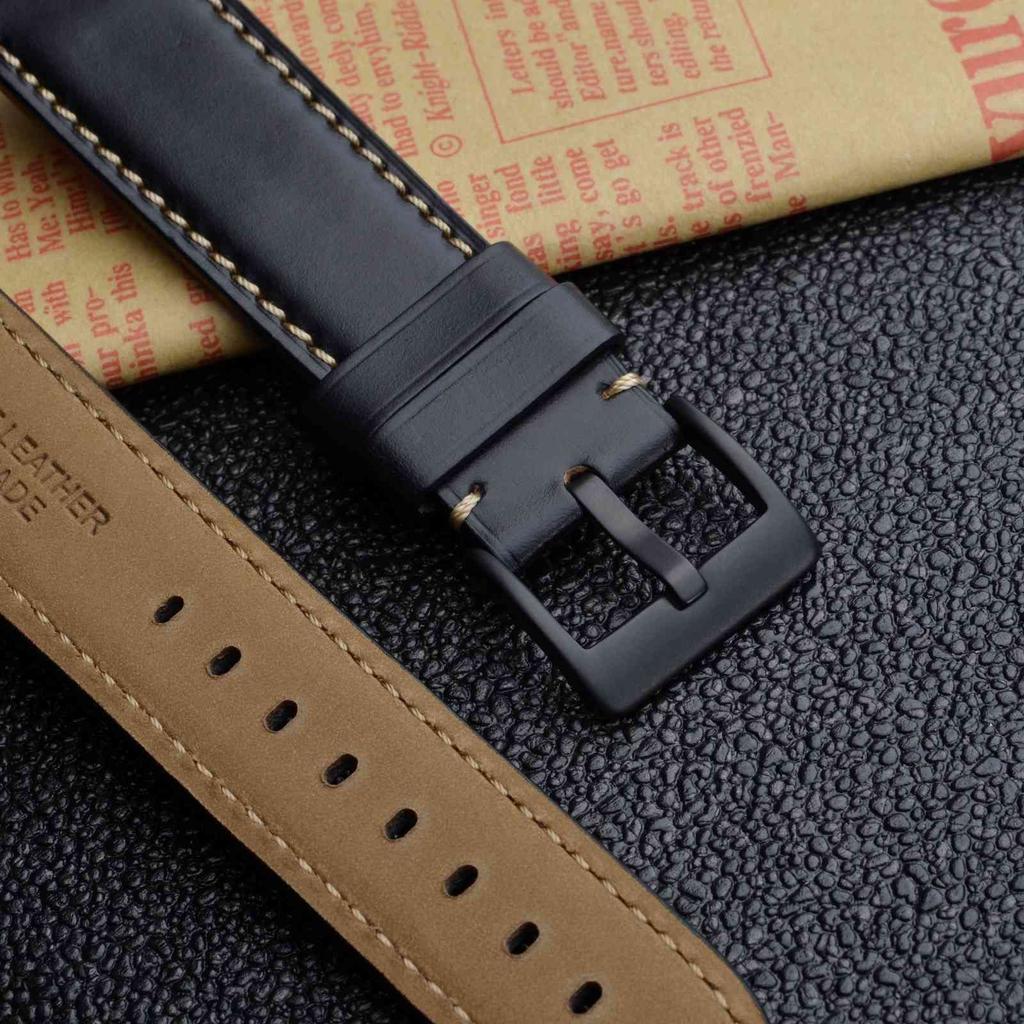 BISONSTRAP Запасная пряжка для часов из нержавеющей стали, застежка для универсальных часов, включая инструмент для установки, матово-черная