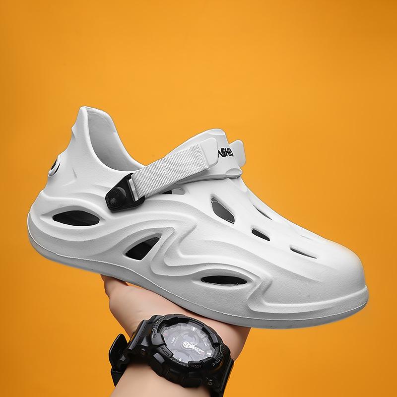 Пляжные сандалии Step On Shit Feeling, пара, нескользящие тапочки, спортивная сумка и однотонные мужские туфли с дырками