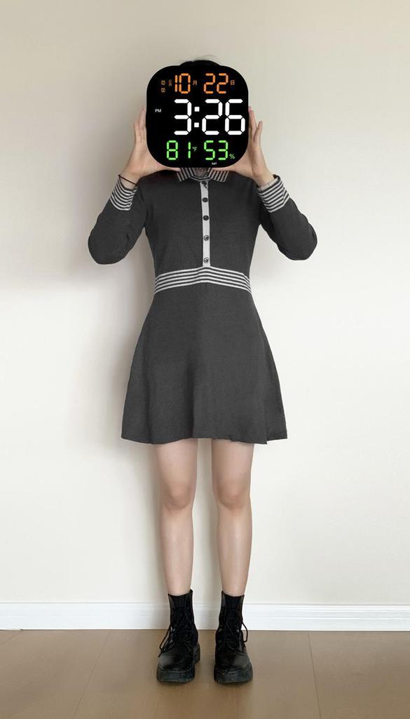 LED Acrylic Decorative Gym Wall Clock with Countdown Timer for Living Room