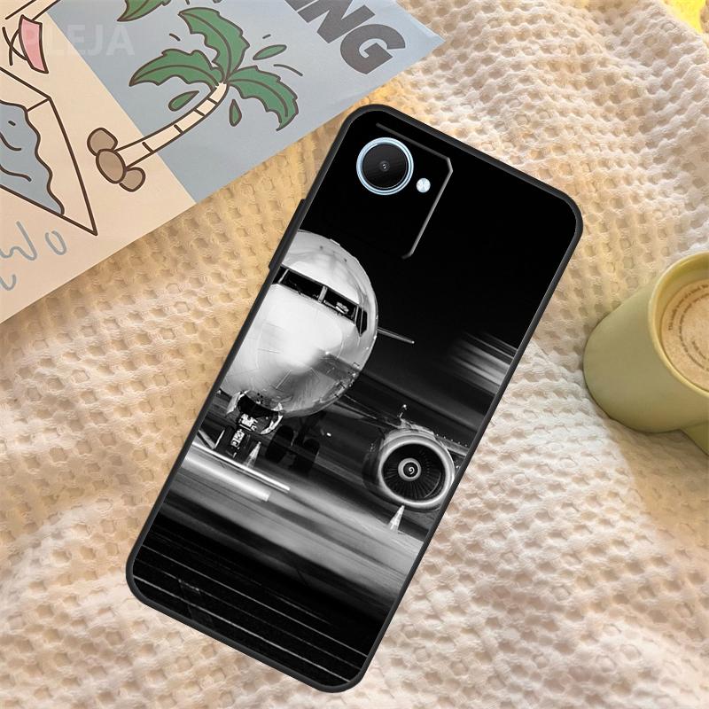 Чехол для телефона Realme с рисунком самолета Для Realme C67 C63 C55 C51 C75 C61 C53 C35 C65 C71 11 12 13 14 15 Pro Plus GT6 GT7 Pro