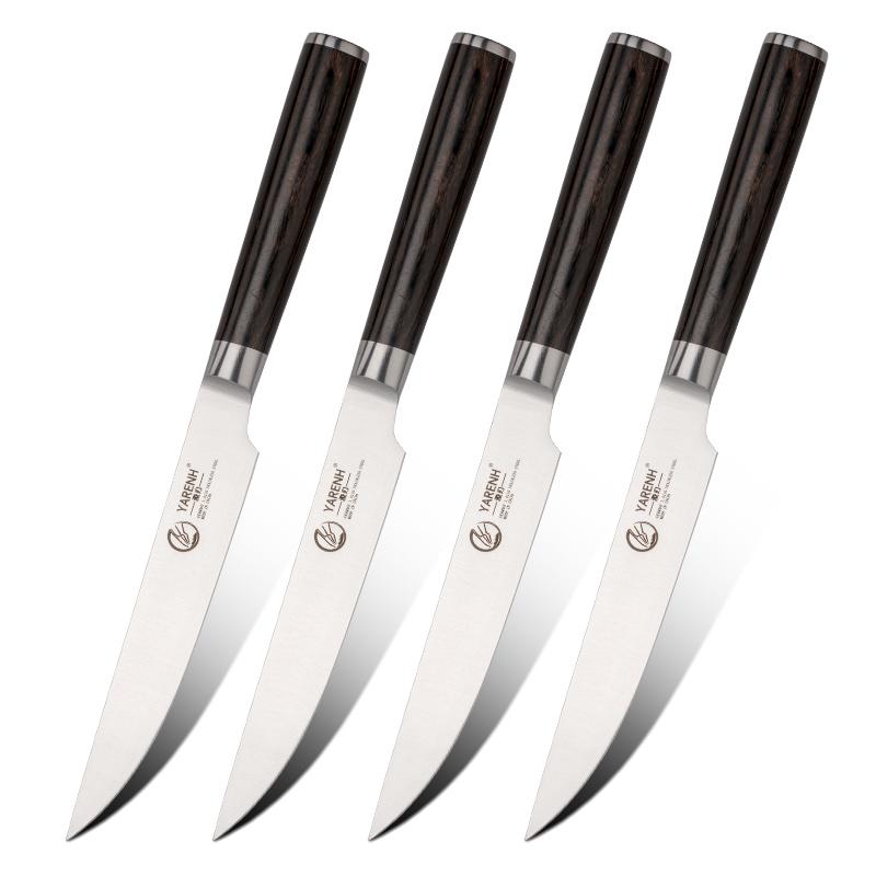 YARENH Steak Knives Premium Straight-Edge Ultra-Sharp Germany 1.4116 Stainless Steel Steak Knife Set Dinner Knives Cutlery Set Gift Set