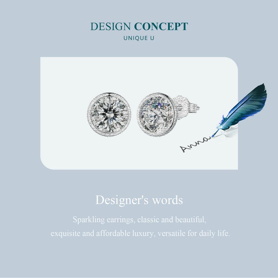 BAMOER Сверкающее серебро 925 пробы, сверкающие серьги-гвоздики, серьги-гвоздики с ободом, серьги с цирконом для женщин, ювелирные изделия на помолвку, подарок