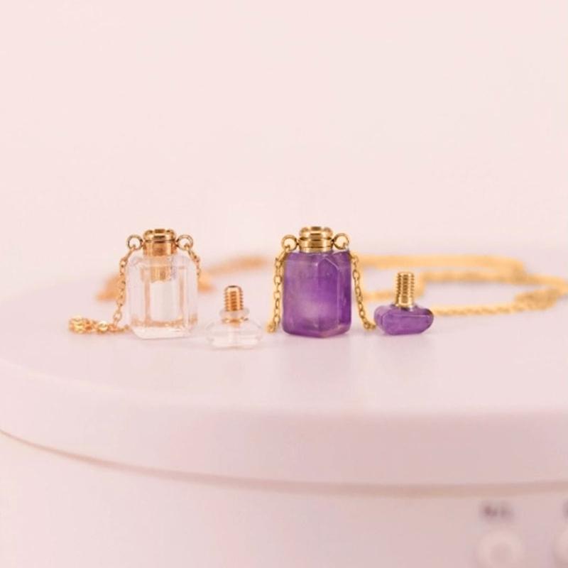 Кулон-флакон для диффузора масла, ожерелье-чокер из нержавеющей стали для женщин, регулируемая длина