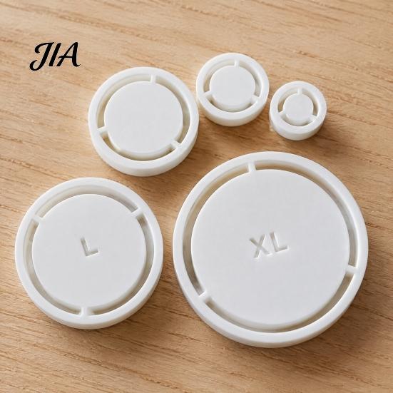 Pottery Trimming Aid 5PCS Foot Ring Tool, Reusable ABS DIY Clay Molder, Professional Tool Handmade Ceramic Base Alignment for Consistent Bowls