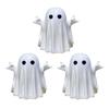 3 Pcs Halloween Ghost Figurine Spooky Small White Ghost Statue Resin Tabletop Ornaments for Indoor Home Office Desk Decor