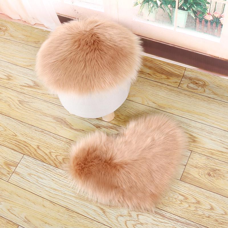 30 СМ Волосатый Шерстяной Ковер Подушка Для Сиденья Многообразные Коврики Из Искусственного Меха Полигональные Ковры Для Спальни Гостиной Пол Маленький Мохнатый Мягкий Шелковистый Плюшевый Ковер Дома