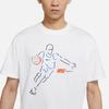 Nike T Shirts Men's White Crew Neck Moderate Straight Fit DJ1589-100