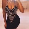 Beach Accessories Women, Sexy Hollow Fringed Breast Chain, Nightclub Party Shiny Body Chain Top