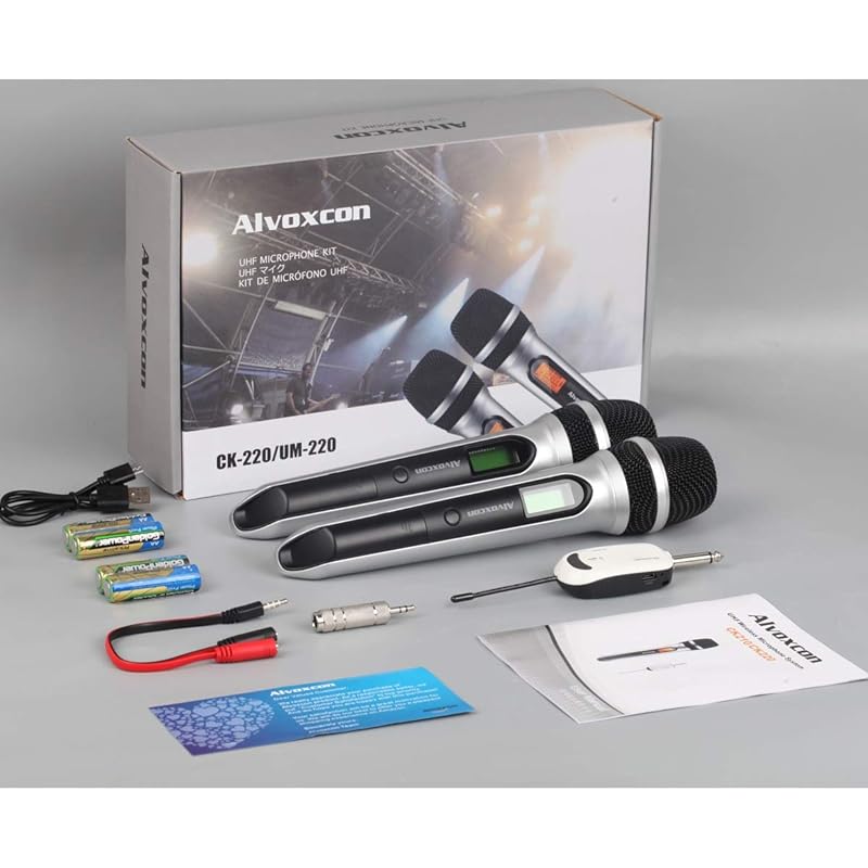 Беспроводной микрофон Alvoxcon ручной микрофон UHF динамический микрофон караоке ручной микрофон вокальный микрофон запись усилитель камера