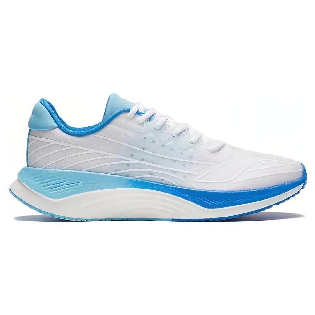 Li Ning Амортизирующие Нескользящие Износостойкие Низкие Беговые Кроссовки Мужские Бело-Синие ARHS031-1