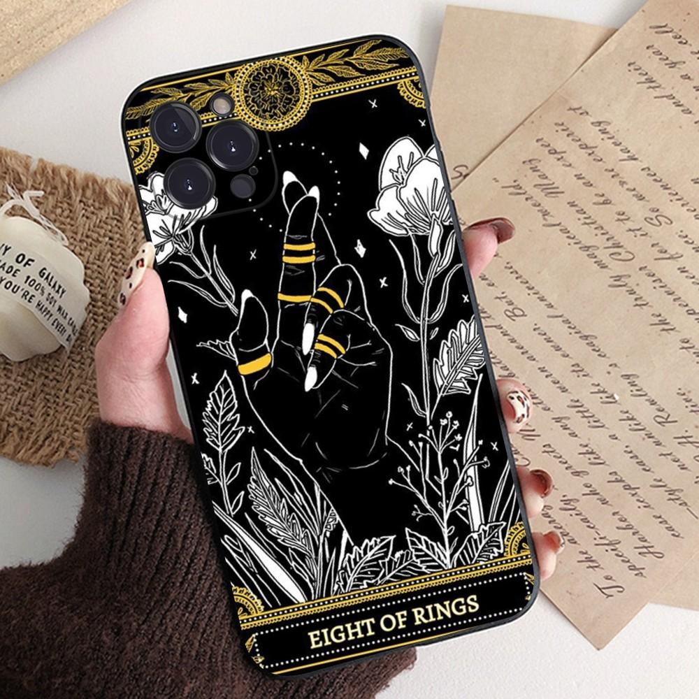 Death Tarot Phone Case Silicone Soft for iphone 15 14 13 12 11 Pro Mini XS MAX 8 7 6 Plus X XS XR Cover