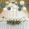 6/12/15PC Paper Lanterns Ivory & Golden Round Hanging Decorations Bridal Showers & Weddings Paper Lantern Set Reusable