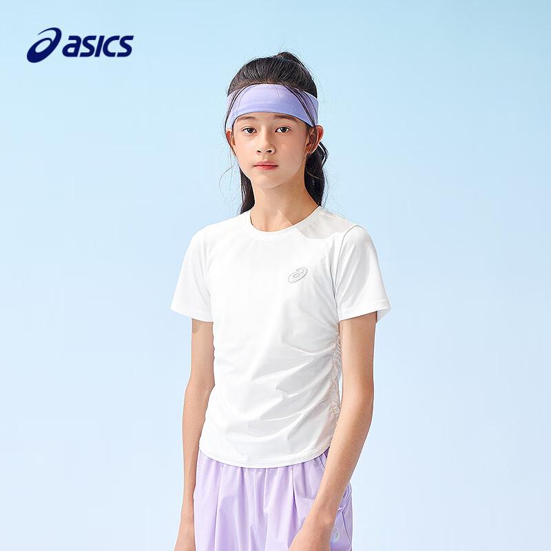 Asics Детская летняя вязаная футболка с коротким рукавом для девочек 2025
