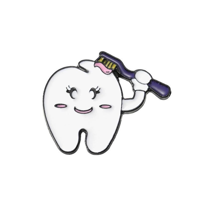 Универсальный мультяшный значок «Любовь к зубам»: Причудливые, Креативные и Изысканные Мелкие Аксессуары для Одежды и Сумок.