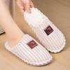 Cotton Shoes, Winter Home Cotton Slippers, Large Size Warm Slippers, One Foot Lightweight Women's Shoes with Velvet Slippers