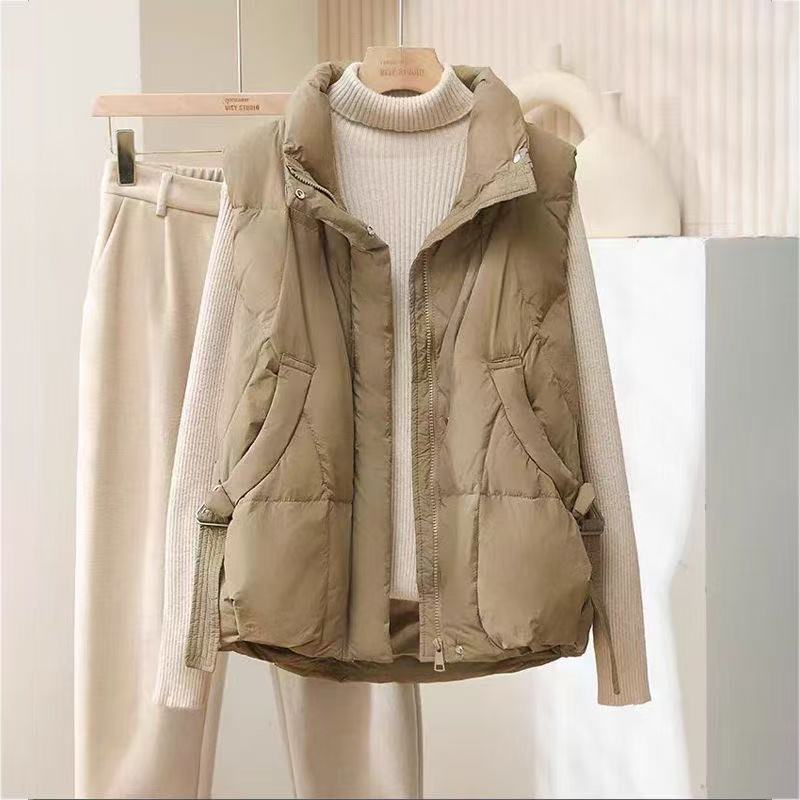 Women S Short Padded Cotton Vest Loose Casual Outerwear