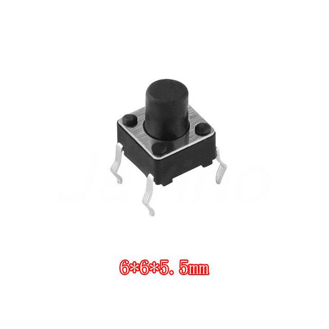 20PCS 6x6mm Panel PCB Momentary Tactile Tact Mini Push Button Switch DIP 4pin 6x6x4.3/5/6/7-20MM 6*6*4.3MM 5MM 6MM 8MM - 20MM