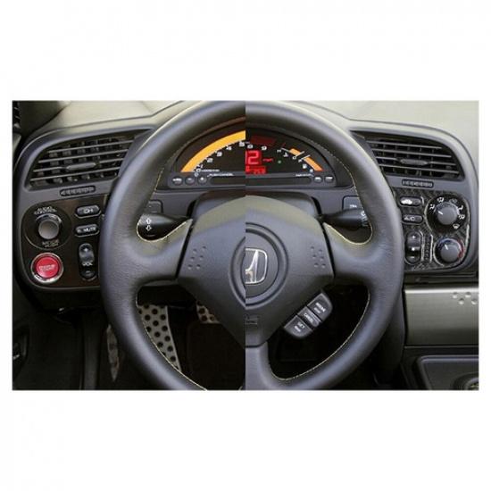 2Pcs Carbon Fiber Interior Driver Dashboard Cover Trim For 2004-2009 Honda S2000