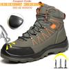Fashion High Top Work Safety Boots For Men Steel Toe Winter Boots Non-slip Safety Shoes Puncture Proof Work Shoes Male Construction Boot