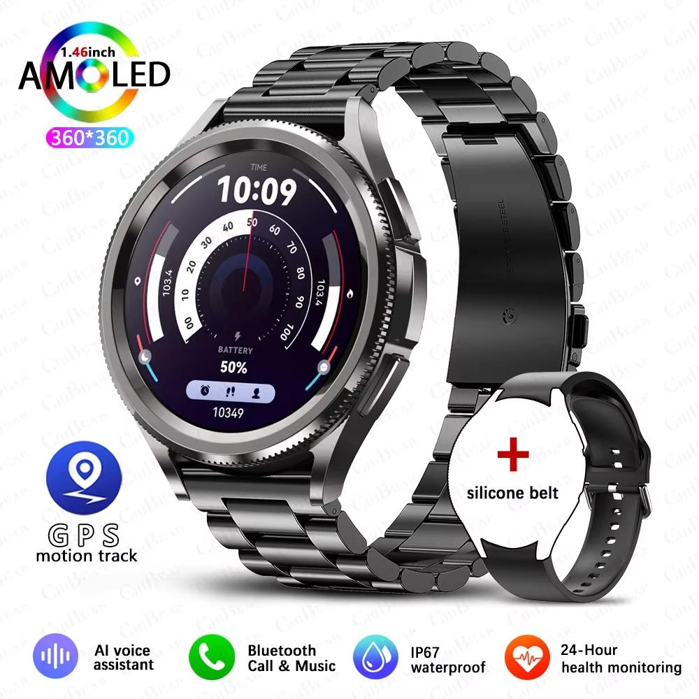 2025 New Watch 6 Classic Smartwatch Men's GPS Sports Fitness Women's Health Waterproof Bluetooth Call Smart Watch for Android IOS