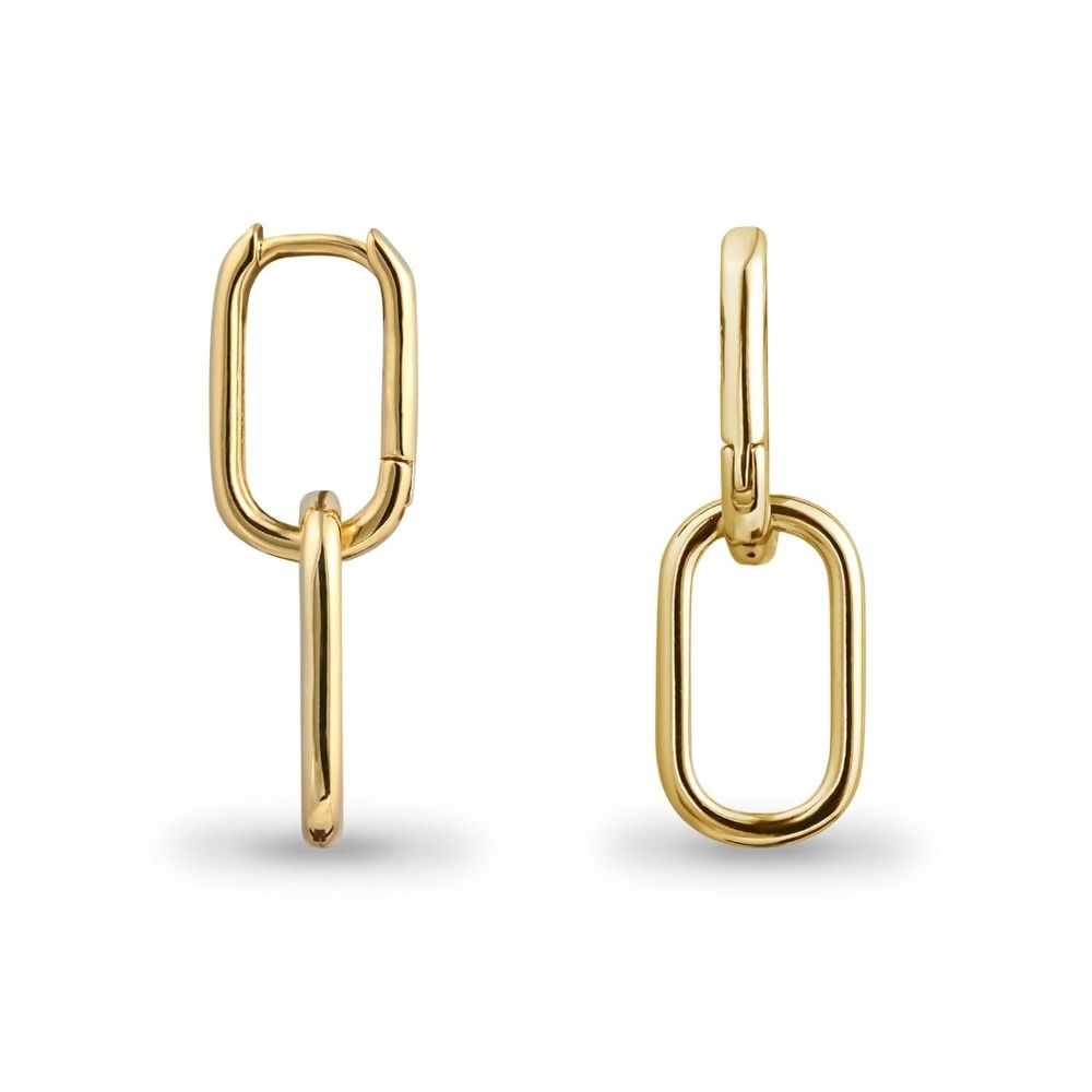 Двойные овальные серьги-кольца Huggie Hoop, квадратные серьги-кольца, новые двойные овальные серьги для женщин