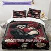 3PC Custom Name Day Dead Romance Bedding Set Printed Bedding Set Duvet Cover Closure Includes 1 Duvet Cover & 2 Pillowcases for All Seasons Bedroom