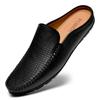 Модные повседневные уличные мюли, обувь для ходьбы, легкие, удобные лоферы для мужчин, повседневные мужские полушлепанцы, мужские слипоны из натуральной кожи, плоская подошва