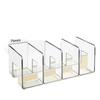 Transparent Acrylic Multi-Layer Shoe and Bag Display Rack for Men’s and Women’s Footwear.