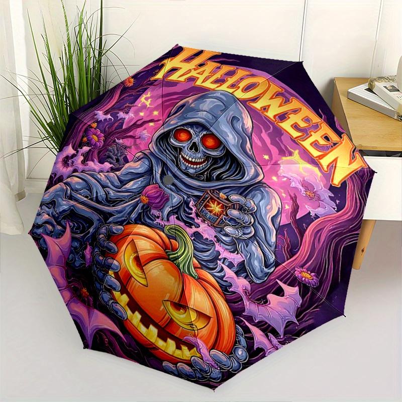 1pc Halloween Theme Automatic Opening and Closing Umbrella - Suitable for Various Occasions, Outdoor Activities, Lightweight and Durable Automati