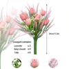 Spring Wedding Floral Arrangements 13Inch Faux Tulips Lavender Bouquet Silk Flower For Home Decoration