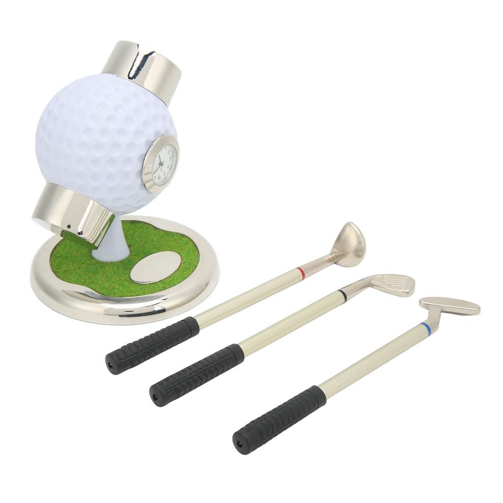 Набор подставок для ручек для гольфа, имитация, цинковый сплав, часы, контейнер для ручек, для подарка отцу, украшение