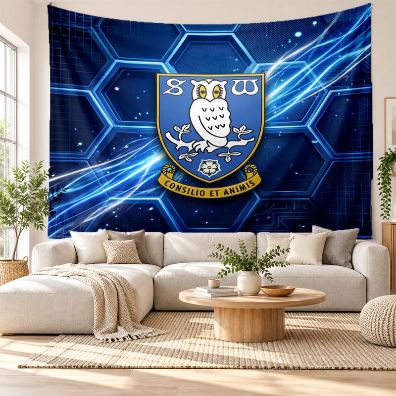 Sheffield Wednesday Football Wall Tapestry, Soft Fabric Wall Hanging, Decorative Backdrop For Bedroom Home Wall Art