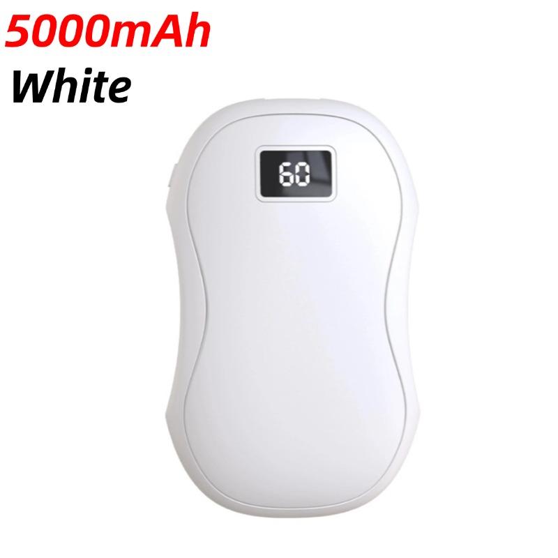 Зимняя грелка для рук 2 в 1 Портативная мини-грелка для рук с зарядкой через USB Двусторонняя грелка для рук Цифровой дисплей Быстрый нагрев грелка для рук