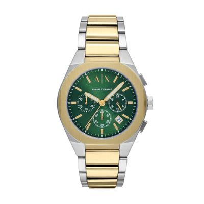 Мужские часы-хронограф Armani Exchange, двухцветные, из нержавеющей стали, AX4184