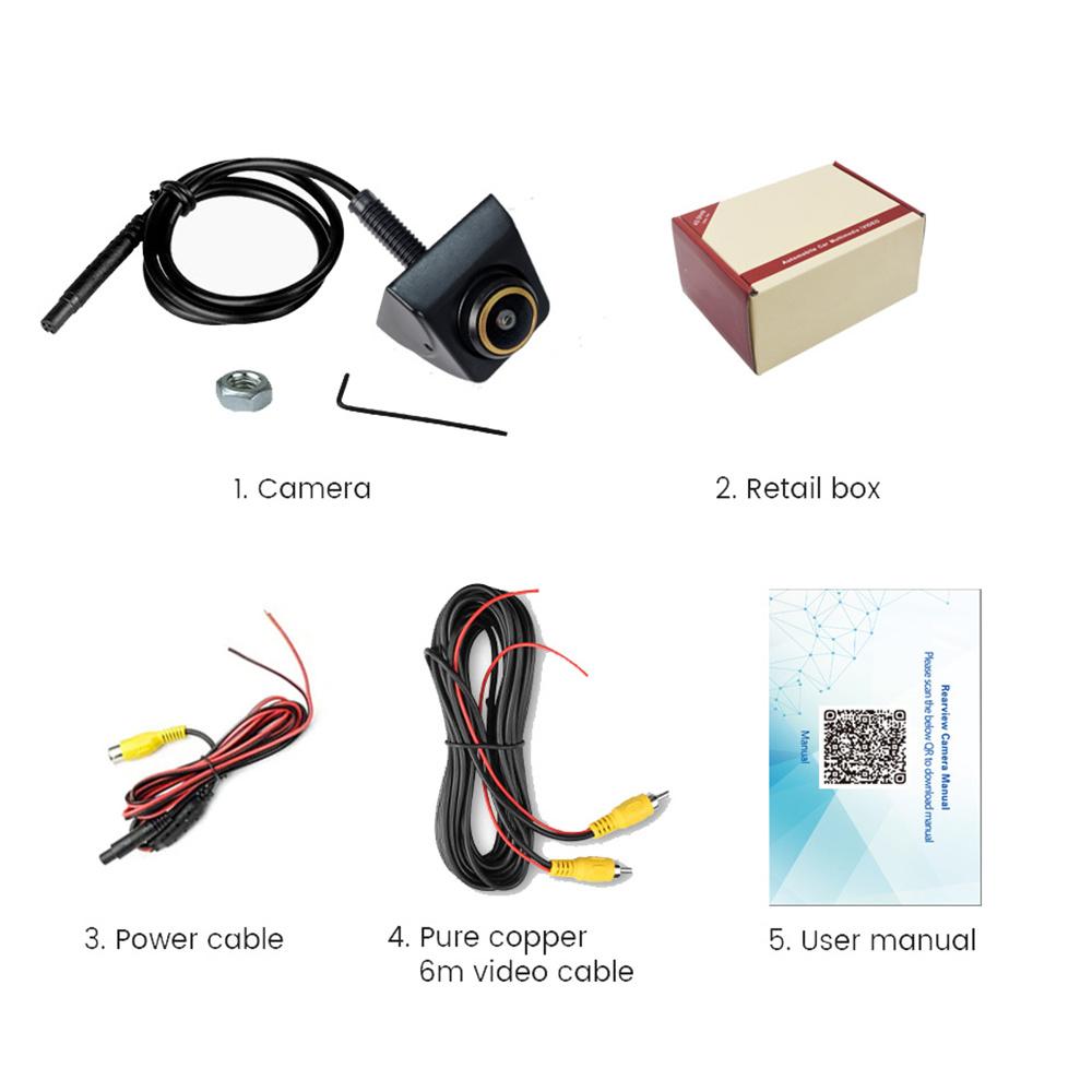 Ahd 1080P Night Vision 170° Car Camera Fisheye Lens Backup Rear View Camera