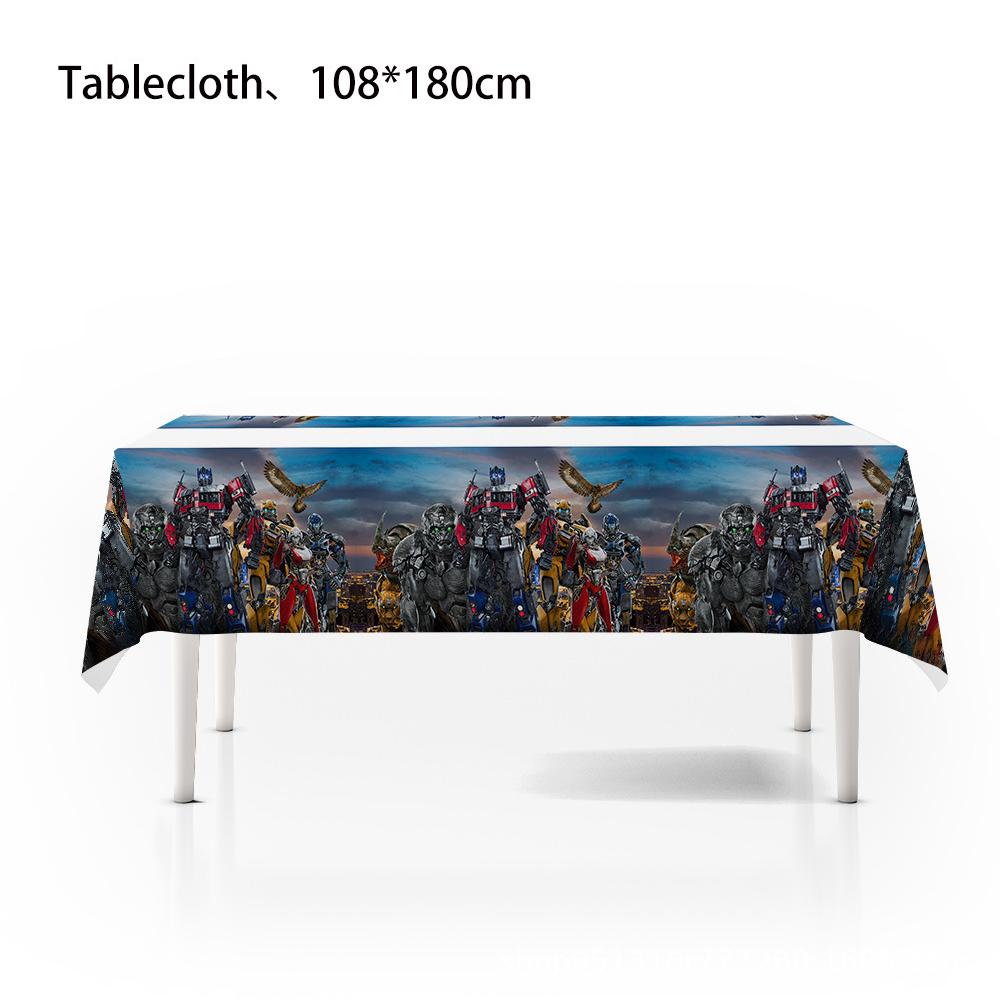 51pcs Transformers Themed Birthday Party Decor w/ Plates Napkins Tablecloth Cups