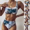 2024 женские летние новые сексуальные купальники бикини с высокой талией и принтом