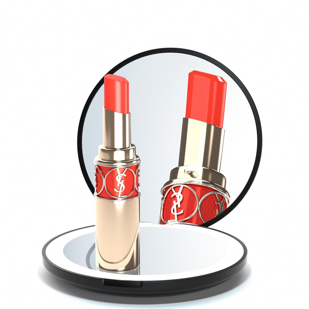 Portable Rechargeable LED Makeup Mirror with Stepless Dimming, Double-Sided Folding Design, Ideal for Travel