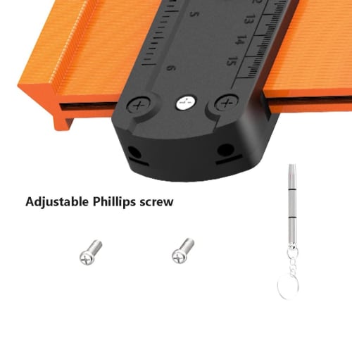 Contour Gauge, Woodworking Profiler, Multi-Function Copy Ruler, Measuring Tool, DIY Scribing Tool, Surveying Supplies (Size: 10 inches)