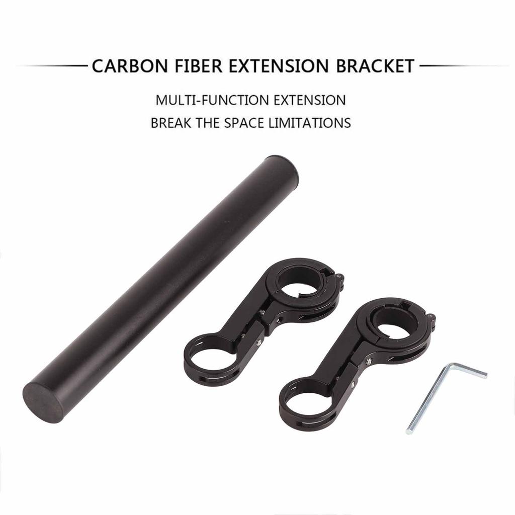 20CM Bike Handlebar Extender Multifunctional Aluminum Alloy Extension Bracket Bike Stopwatch