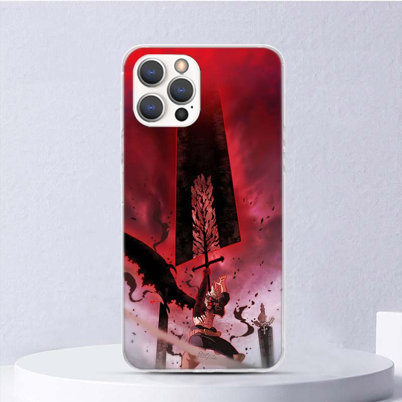 Мягкий чехол Black Clover Asta Anime для iPhone 11 12 13 Mini 14 Pro Max Apple Phone Cover X XS XR SE 7 Plus 8 + 6 6S 5S Funda Coqu