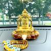 Creative Solar Alloy Car Accessories Prayer Wheel Automatically Rotates Car Interior Decoration Feng Shui  Buddhism