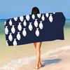 Blue White Fish Designs Beach Towel, Perfect for Sunny Days Beach Lounging Sunbathing